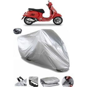 Coverplus Vespa GTS 125 Supersport Arka Çanta Uyumlu Su Geçirmez Gri Motosiklet Brandası