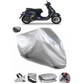 Coverplus Vespa GTS 125 Supertech Arka Çanta Uyumlu Su Geçirmez Gri Motosiklet Brandası
