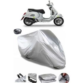 Coverplus Vespa GTS 300 Supertech Arka Çanta Uyumlu Su Geçirmez Gri Motosiklet Brandası
