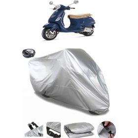 Coverplus Vespa LX 150 IE Arka Çanta Uyumlu Su Geçirmez Gri Motosiklet Brandası