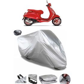 Coverplus Vespa Primavera 50 Red Arka Çanta Uyumlu Su Geçirmez Gri Motosiklet Brandası