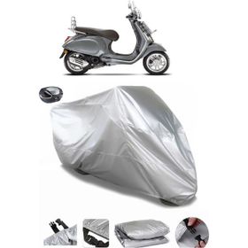 Coverplus Vespa Primavera 50 Touring Arka Çanta Uyumlu Su Geçirmez Gri Motosiklet Brandası