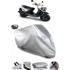 Coverplus Yamaha BW'S 100 Arka Çanta Uyumlu Su Geçirmez Gri Motosiklet Brandası