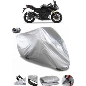 Coverplus Yamaha Fazer 8 ABS Arka Çanta Uyumlu Su Geçirmez Gri Motosiklet Brandası
