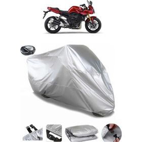 Coverplus Yamaha FZ1 Fazer Arka Çanta Uyumlu Su Geçirmez Gri Motosiklet Brandası