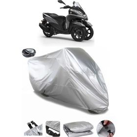 Coverplus Yamaha Tricity 155 Arka Çanta Uyumlu Su Geçirmez Gri Motosiklet Brandası