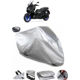 Coverplus Yamaha X-Max 300 Iron Max ABS Arka Çanta Uyumlu Su Geçirmez Gri Motosiklet Brandası