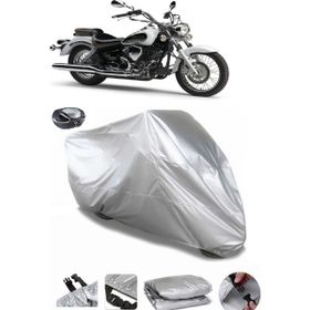 Coverplus Yamaha XVS 250 Drag Star Arka Çanta Uyumlu Su Geçirmez Gri Motosiklet Brandası
