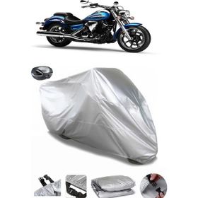 Coverplus Yamaha XVS 950 A Arka Çanta Uyumlu Su Geçirmez Gri Motosiklet Brandası