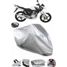 Coverplus Yamaha YBR 125 Arka Çanta Uyumlu Su Geçirmez Gri Motosiklet Brandası