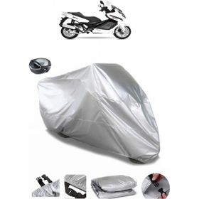 Coverplus Yuki QM250T Maximum Arka Çanta Uyumlu Su Geçirmez Gri Motosiklet Brandası
