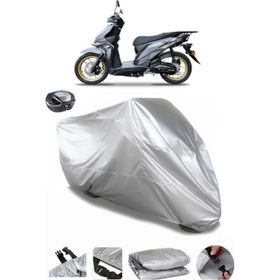 Coverplus Yuki Solid 125 Arka Çanta Uyumlu Su Geçirmez Gri Motosiklet Brandası