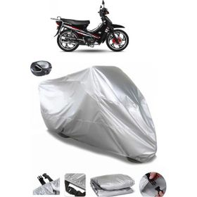 Coverplus Yuki YK100-7 Paşa Arka Çanta Uyumlu Su Geçirmez Gri Motosiklet Brandası