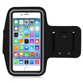CoverZone 5-7 inç Universal Neopren Kumaş Siyah Cep Telefonu Kılıf Kol Bandı