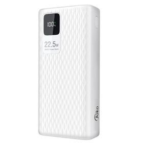 CoverZone A26Q 30.000 mAh LCD Ekran Pd 20W Hızlı Şarj Tip C Şarj Beyaz Powerbank