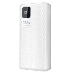 CoverZone A26Q 30.000 mAh LCD Ekran Pd 20W Hızlı Şarj Tip C Şarj Beyaz Powerbank