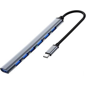 CoverZone ADS303C Type-C Usb 3.0 7 Portlu Hub Otg Çoğaltıcı Pc Telefon Bilgisayar Uyumlu Veri Aktarımı Mouse Klavye Bağlantısı