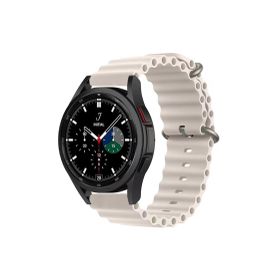 CoverZone Amazfit GTR 42 mm Quintessential Kabartmalı Metal Tokalı Starlight Kordon