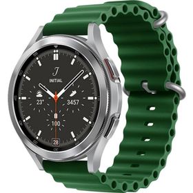 CoverZone Amazfit GTS 42 mm Quintessential Kabartmalı Metal Tokalı Koyu Yeşil Kordon