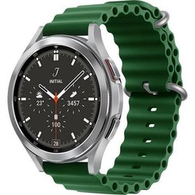 CoverZone Amazfit GTS 42 mm Quintessential Kabartmalı Metal Tokalı Koyu Yeşil Kordon