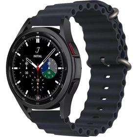 CoverZone Amazfit GTS 42 mm Quintessential Kabartmalı Metal Tokalı Midnight Kordon