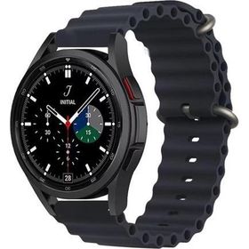 CoverZone Amazfit GTS 42 mm Quintessential Kabartmalı Metal Tokalı Midnight Kordon