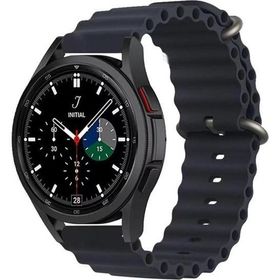 CoverZone Amazfit GTS 42 mm Quintessential Kabartmalı Metal Tokalı Midnight Kordon