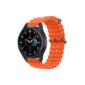 CoverZone Amazfit GTS 42 mm Quintessential Kabartmalı Metal Tokalı Orange Kordon