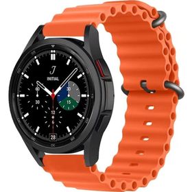 CoverZone Amazfit GTS 42 mm Quintessential Kabartmalı Metal Tokalı Orange Kordon