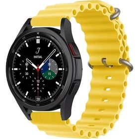 CoverZone Amazfit GTS 42 mm Quintessential Kabartmalı Metal Tokalı Sarı Kordon