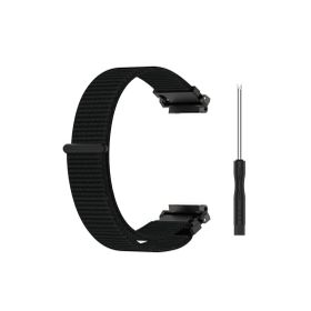 CoverZone Amazfit T-Rex 2 Hasır Örgülü Inpamally Siyah Kordon