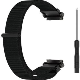 CoverZone Amazfit T-Rex 2 Hasır Örgülü Inpamally Siyah Kordon