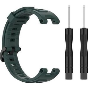 CoverZone Amazfit T-Rex Solitude Spor Profesyonel Silikon Haki Kordon