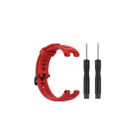 CoverZone Amazfit T-Rex Solitude Spor Profesyonel Silikon Kırmızı Kordon