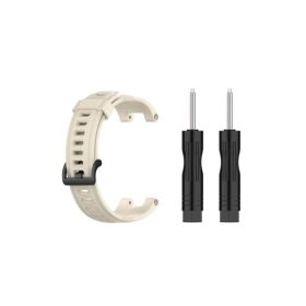 CoverZone Amazfit T-Rex Solitude Spor Profesyonel Silikon Krem Kordon