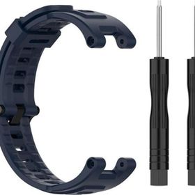 CoverZone Amazfit T-Rex Solitude Spor Profesyonel Silikon Lacivert Kordon