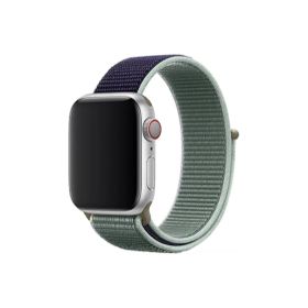 CoverZone Apple Watch 38 mm Bilekli Kumaş Lacivert Yeşil Kordon