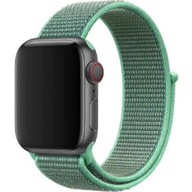 CoverZone Apple Watch 38 mm Bilekli Kumaş Nane Yeşil Kordon