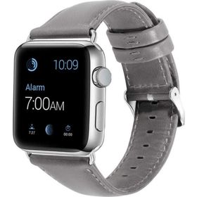 CoverZone Apple Watch 38 mm Gri Deri Kordon