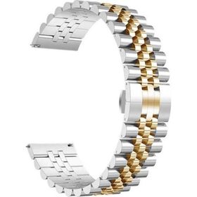 CoverZone Apple Watch 38 mm Gümüş Rose Gold Parlak Metal Klipsli Kordon