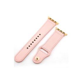CoverZone Apple Watch 38 mm Kayış Pembe Deri Kordon