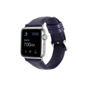 CoverZone Apple Watch 38 mm Lacivert Deri Kordon
