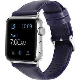 CoverZone Apple Watch 38 mm Lacivert Deri Kordon