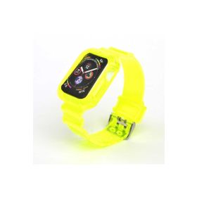 CoverZone Apple Watch 38 mm Sarı Serrated Silikon Kordon