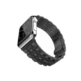 CoverZone Apple Watch 38 mm Siyah Renkli Desenli Metal Kordon
