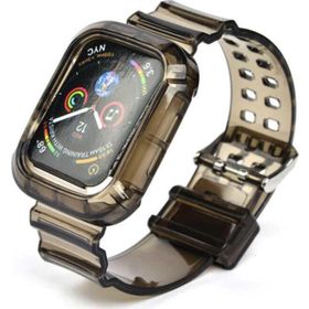 CoverZone Apple Watch 38 mm Siyah Serrated Silikon Kordon