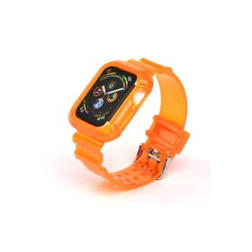 CoverZone Apple Watch 38 mm Turuncu Serrated Silikon Kordon