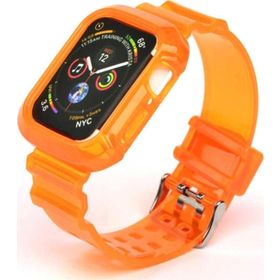 CoverZone Apple Watch 38 mm Turuncu Serrated Silikon Kordon