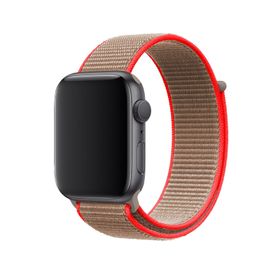 CoverZone Apple Watch 38 mm Uyumlu Neon Kahve Spor Loop Kordon