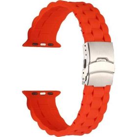 CoverZone Apple Watch 4 38-40 mm Uyumlu Metal Toka Delikli Panoply Silikon Kayış Kordon